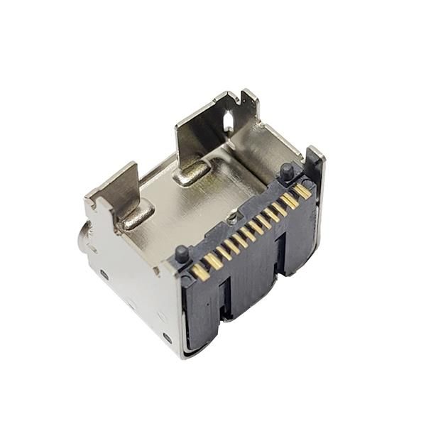 TYPE-C母座垫高 单排16P加高4.3mm中心高5.9mm