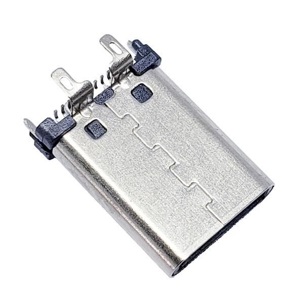 USB 3.1 TYPE-C公头立式双贴片三只脚插板无卡勾 高11.0m 24P