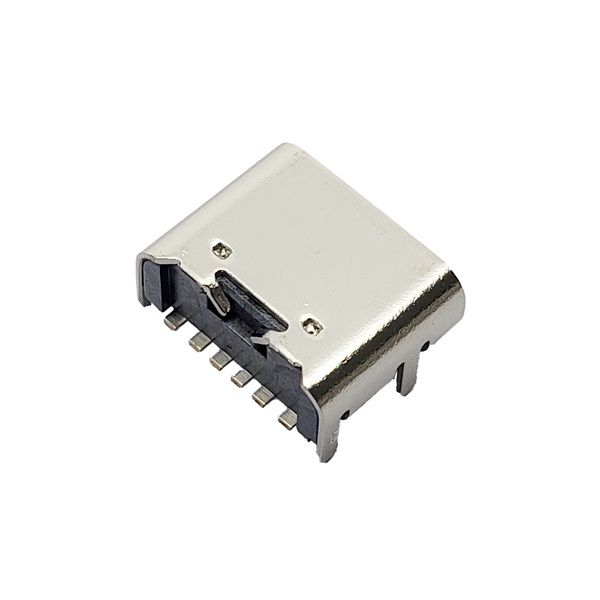 USB 3.1 TYPE-C母座6PIN 板上型 四脚插板    6.5 6.8mm