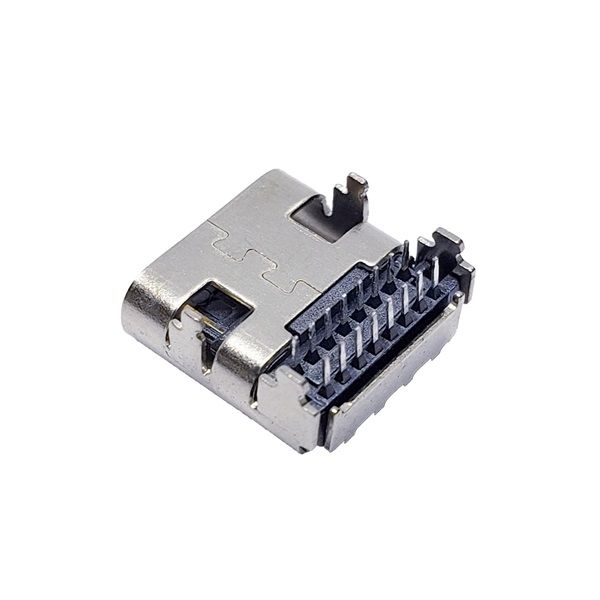 USB 3.1 TYPE-C母座16PIN 板上型 四脚插板 双排全插