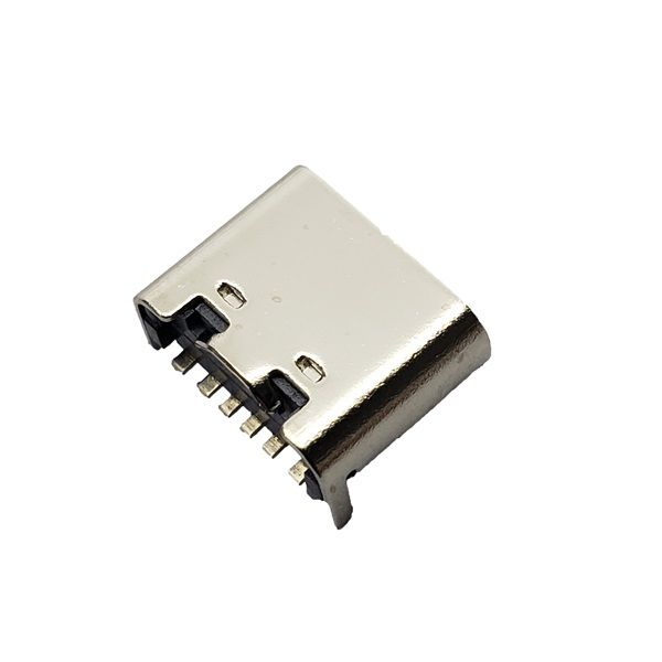 TYPE-C母座6PIN 板上型 后两脚插板 6.5 6.8