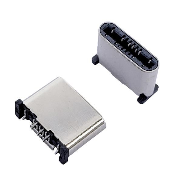 TYPE-C公头 180度立式贴片焊线式 超短体5.5mm 背夹 磁吸专用插头 12PIN