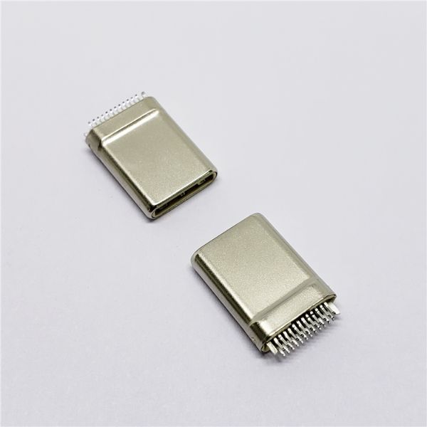 TYPE-C公头拉伸款24PIN 夹板0.8mm 超薄厚3.0mm