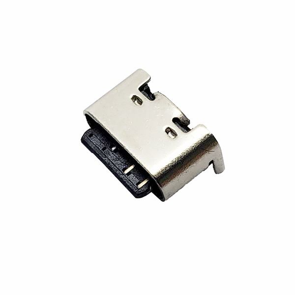 TYPE-C母座6PIN 板上型 后两脚插板 5.0 5.5