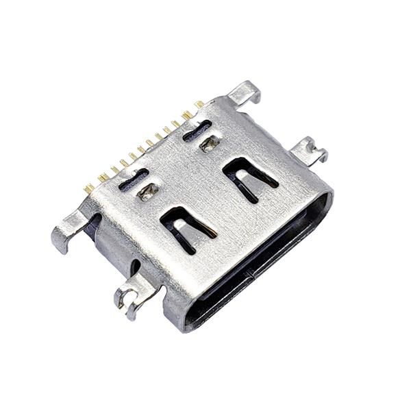 TYPE-C母座16P 沉板2.1  长6.5 有弹