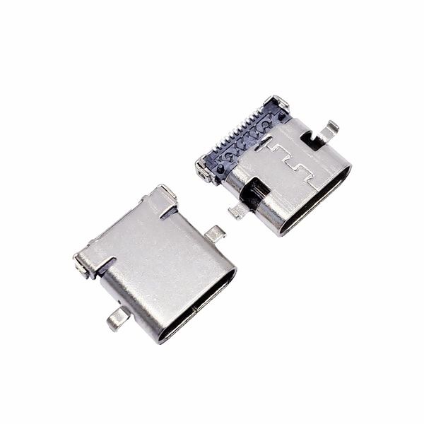 TYPE-C母座沉板24P单外壳 长10.0/8.6mm