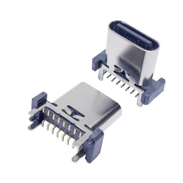TYPE-C母座16P立式SMT 有各种高度9.3/10.0/10.5/12.4/13.1/13.7/15.0mm