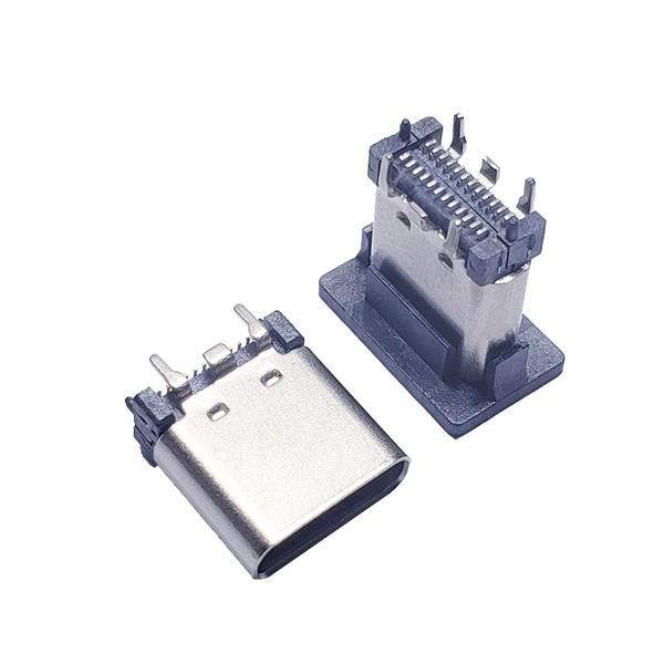 TYPE C母座24P立式贴片 高度8.8/9.3/10.5mm