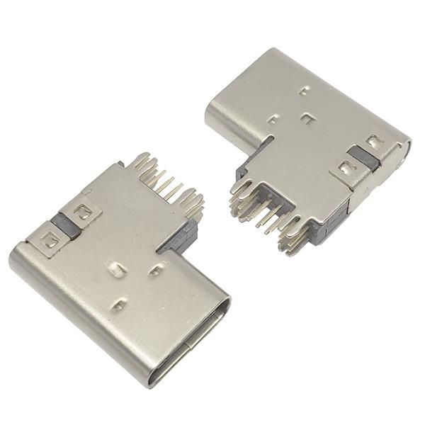 TYPE-C侧插母座14P 垫高2.6mm  针长1.3 1.6 2.0