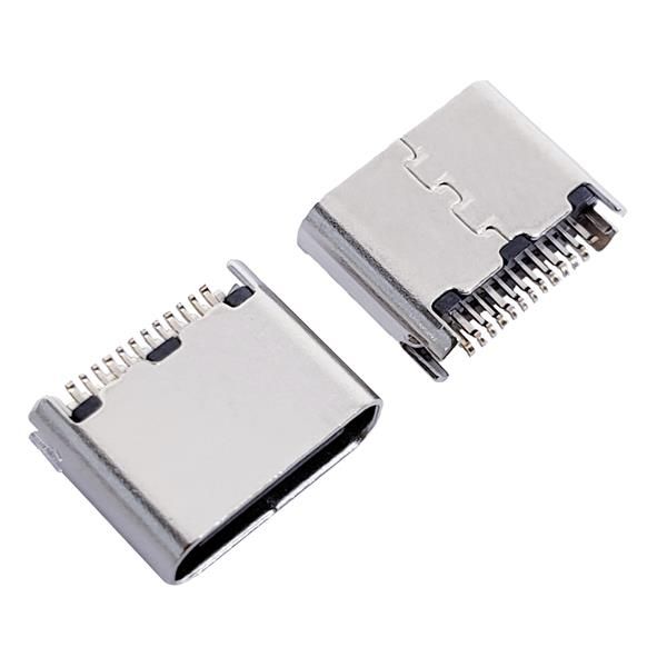 USB 3.1 TYPE-C母座24PIN 夹板0.8 长5.75mm