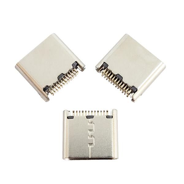 USB 3.1 TYPE-C母座24PIN 夹板0.8 长6.75