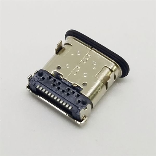 USB 3.1 TYPE C防水母座 板上型前插后贴24PIN IPX7 CL1.75 H3.46mm