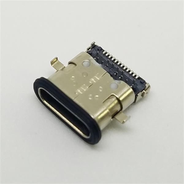USB 3.1 TYPE C防水母座 沉板1.7前插后贴24PIN