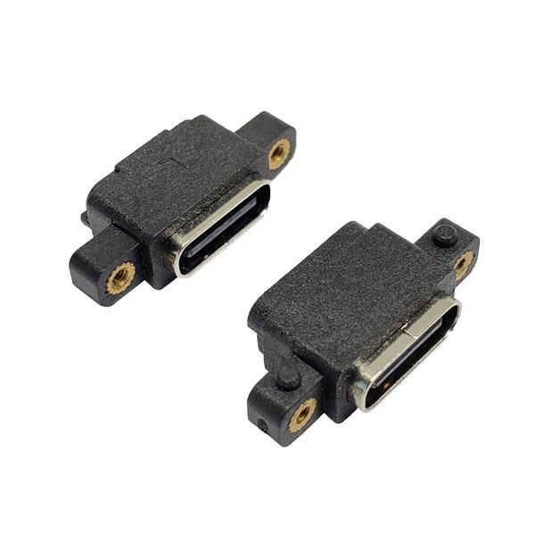 USB 3.1 TYPE-C防水母座 沉板6PIN 防尘6级 防水7级=IP67
